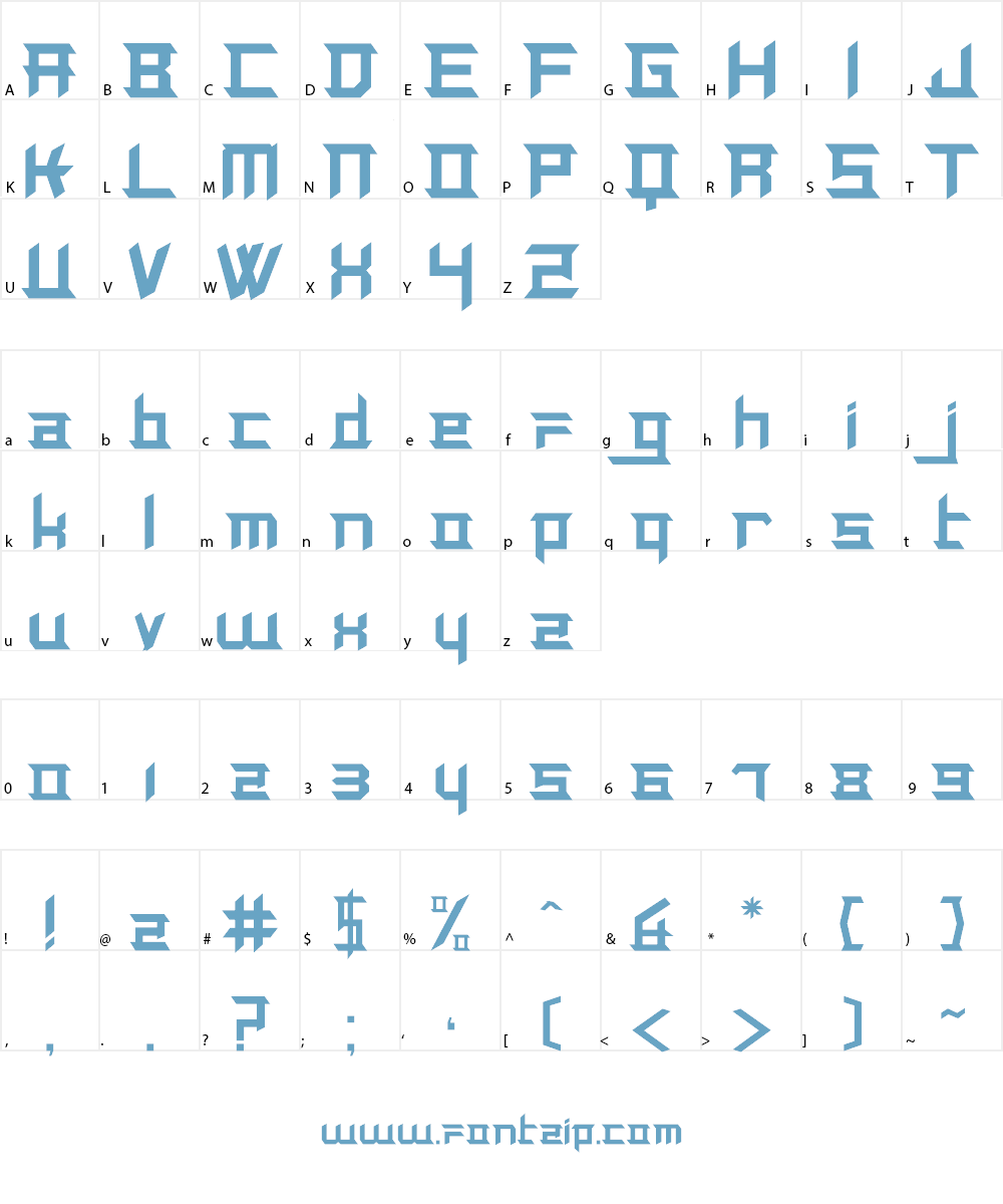 Cypress Hell Font Character
